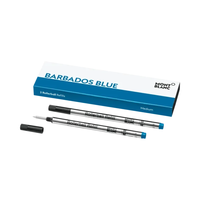 2 rezerve pentru rollerball, Barbados Blue – mediu 2 rezerve pentru rollerball, Barbados Blue – mediu