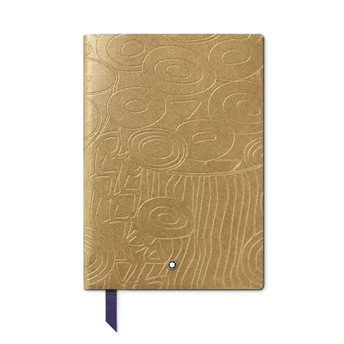 Caiet #146 mic, Masters of Art Homage to Gustav Klimt, culoare auriu – cu linii