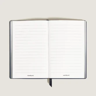 Caiet mare, piele Saffiano, albastru – pagini liniate
