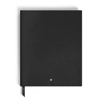 Caiet mare, piele Saffiano, negru – pagini goale