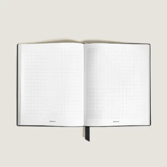 Caiet mare, piele Saffiano, negru – pagini pătrate