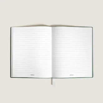 Caiet mare, piele Saffiano, verde britanic – pagini liniate