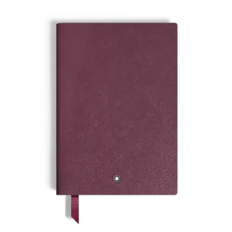 Caiet mediu, piele cassis, burgund, pagini liniate