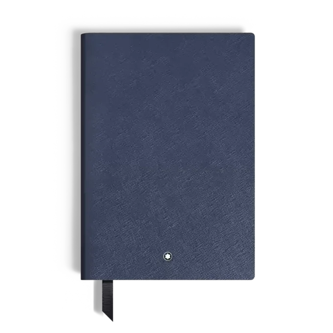 Caiet mediu, piele Saffiano, albastru – pagini liniate Caiet mediu, piele Saffiano, albastru – pagini liniate