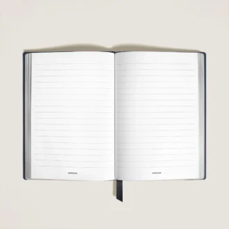 Caiet mediu, piele Saffiano, albastru – pagini liniate