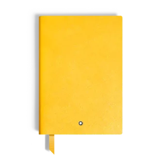 Caiet mediu, piele Saffiano, galben Modena – pagini liniate