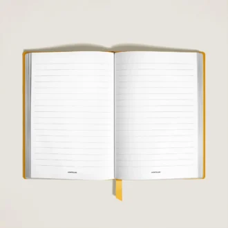 Caiet mediu, piele Saffiano, galben Modena – pagini liniate