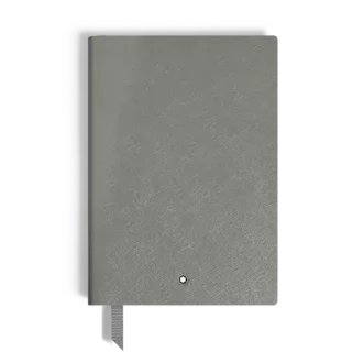 Caiet mediu, piele Saffiano, gri mediu – pagini liniate