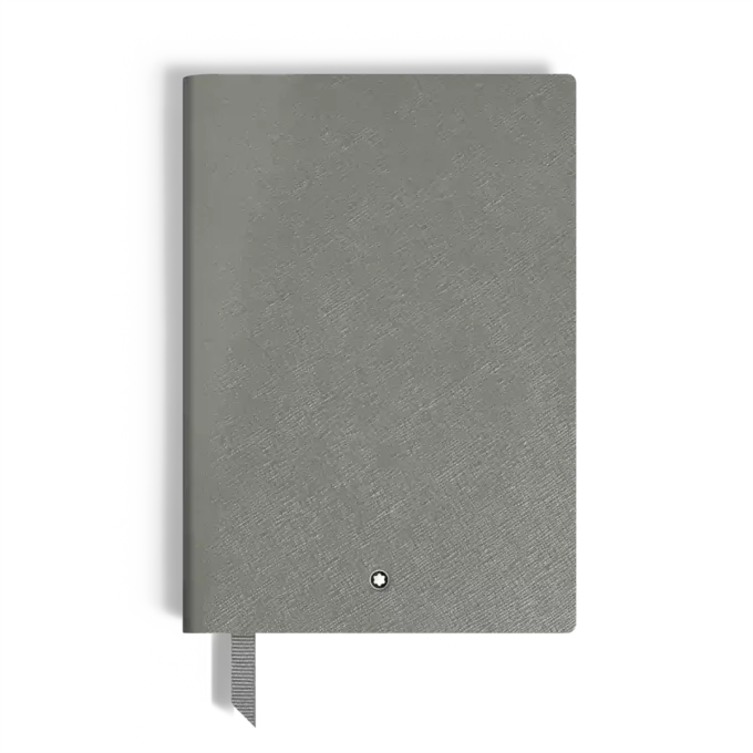 Caiet mediu, piele Saffiano, gri mediu – pagini liniate Caiet mediu, piele Saffiano, gri mediu – pagini liniate