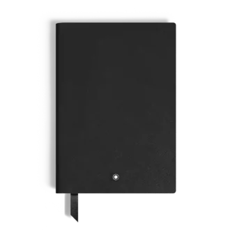 Caiet mediu, piele Saffiano, negru – pagini liniate