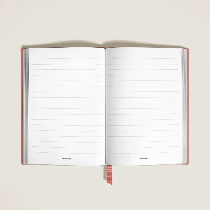 Caiet mediu, piele Saffiano, roz – pagini liniate Caiet mediu, piele Saffiano, roz – pagini liniate