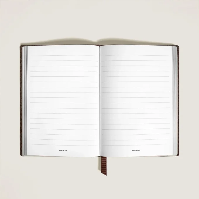 Caiet mediu, piele Saffiano, tabac – pagini liniate Caiet mediu, piele Saffiano, tabac – pagini liniate