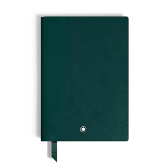 Caiet mediu, piele Saffiano, verde britanic – pagini liniate