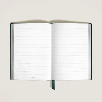 Caiet mediu, piele Saffiano, verde britanic – pagini liniate