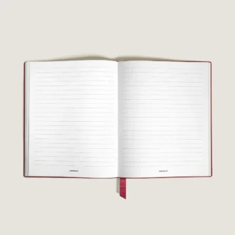 Caiet mic, piele roșu cărămiziu, roșu, pagini liniate