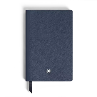 Caiet mic, piele Saffiano, albastru – pagini liniate