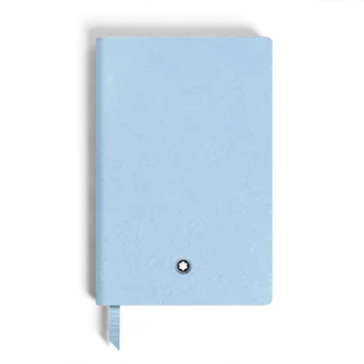 Caiet mic, piele Saffiano, albastru pal – pagini liniate