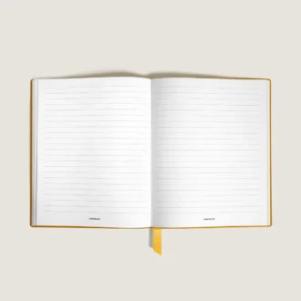 Caiet mic, piele Saffiano, galben Modena – pagini liniate