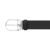 Catarama în formă de potcoavă negru/albastru Curea din piele reversibilă de 35 mm Catarama în formă de potcoavă negru/albastru Curea din piele reversibilă de 35 mm