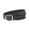 Catarama în formă de potcoavă negru/maro Curea reversibilă din piele de 35 mm Catarama în formă de potcoavă negru/maro Curea reversibilă din piele de 35 mm