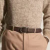 Curea din piele maro cu cataramă în formă de potcoavă de 35 mm Curea din piele maro cu cataramă în formă de potcoavă de 35 mm