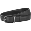 Curea din piele neagră cu cataramă în formă de potcoavă, 35 mm Curea din piele neagră cu cataramă în formă de potcoavă, 35 mm