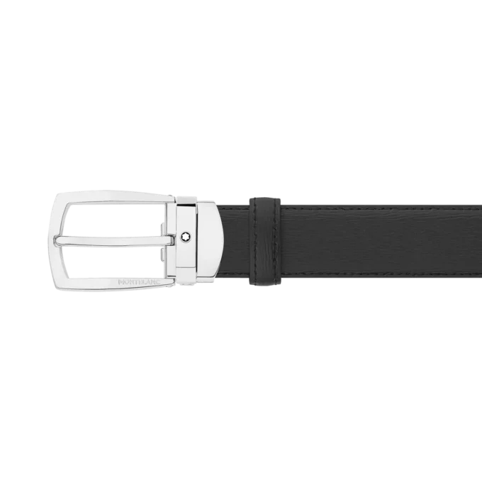 Curea din piele neagră de 30 mm