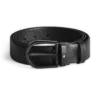 Curea din piele neagră de 35 mm cu cataramă în formă de potcoavă Curea din piele neagră de 35 mm cu cataramă în formă de potcoavă