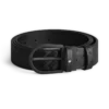 Curea din piele neagră de 35 mm cu cataramă în formă de potcoavă Curea din piele neagră de 35 mm cu cataramă în formă de potcoavă