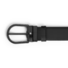Curea din piele neagră de 35 mm cu cataramă în formă de potcoavă Curea din piele neagră de 35 mm cu cataramă în formă de potcoavă