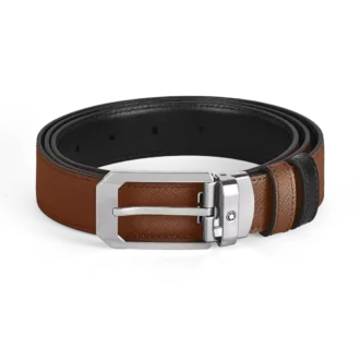 Curea dreptunghiulară reversibilă de 30 mm din piele Sartorial
