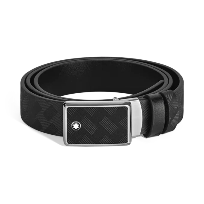 Curea reversibilă cu placă marchetată de 35 mm din piele extremă Curea reversibilă cu placă marchetată de 35 mm din piele extremă