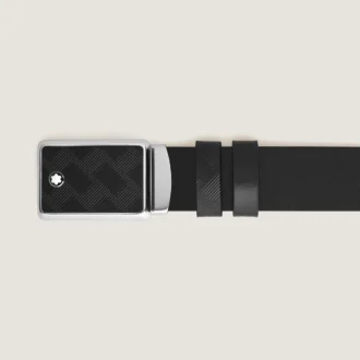 Curea reversibilă cu placă marchetată de 35 mm din piele extremă