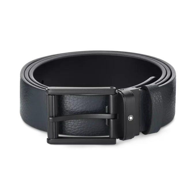 Curea reversibilă din piele albastră/neagră de 35 mm Curea reversibilă din piele albastră/neagră de 35 mm