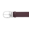 Curea reversibilă din piele cu cataramă Horseshoe imprimată negru/mosto 35 mm Curea reversibilă din piele cu cataramă Horseshoe imprimată negru/mosto 35 mm