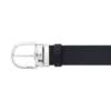 Curea reversibilă din piele cu cataramă Horseshoe imprimată negru/mosto 35 mm Curea reversibilă din piele cu cataramă Horseshoe imprimată negru/mosto 35 mm