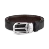 Curea reversibilă din piele cu cataramă în formă de potcoavă, negru/maro, 30 mm Curea reversibilă din piele cu cataramă în formă de potcoavă, negru/maro, 30 mm