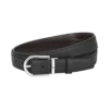 Curea reversibilă din piele cu cataramă în formă de potcoavă, negru/maro, 30 mm Curea reversibilă din piele cu cataramă în formă de potcoavă, negru/maro, 30 mm
