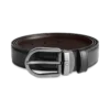 Curea reversibilă din piele cu cataramă în formă de potcoavă, negru/maro, 30 mm Curea reversibilă din piele cu cataramă în formă de potcoavă, negru/maro, 30 mm