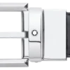 Curea reversibilă din piele cu cataramă în formă de potcoavă, negru/maro, 30 mm Curea reversibilă din piele cu cataramă în formă de potcoavă, negru/maro, 30 mm