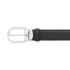 Curea reversibilă din piele cu cataramă în formă de potcoavă, negru/maro, 30 mm Curea reversibilă din piele cu cataramă în formă de potcoavă, negru/maro, 30 mm