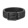 Curea reversibilă din piele imprimată negru/negru simplu, 35 mm Curea reversibilă din piele imprimată negru/negru simplu, 35 mm