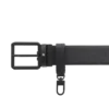 Curea reversibilă din piele imprimată negru/negru simplu, 35 mm Curea reversibilă din piele imprimată negru/negru simplu, 35 mm