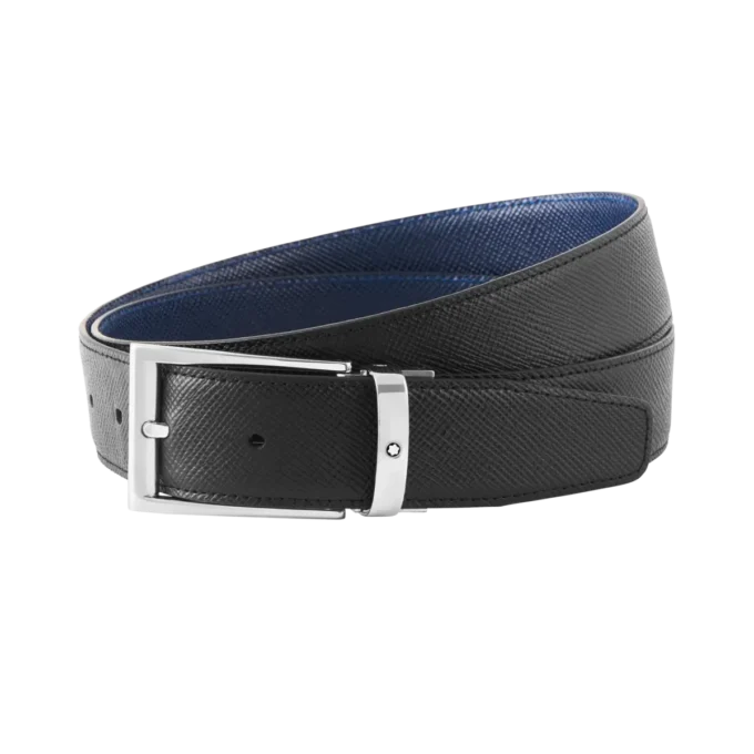 Curea reversibilă din piele neagră/albastră de 35 mm Curea reversibilă din piele neagră/albastră de 35 mm