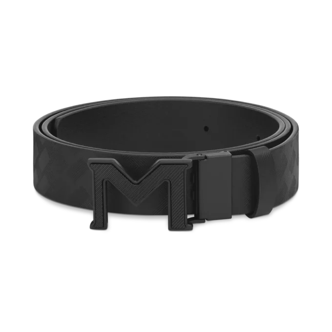 Curea reversibilă din piele neagră cu cataramă M Extreme 3.0/neagră simplă de 35 mm Curea reversibilă din piele neagră cu cataramă M Extreme 3.0/neagră simplă de 35 mm