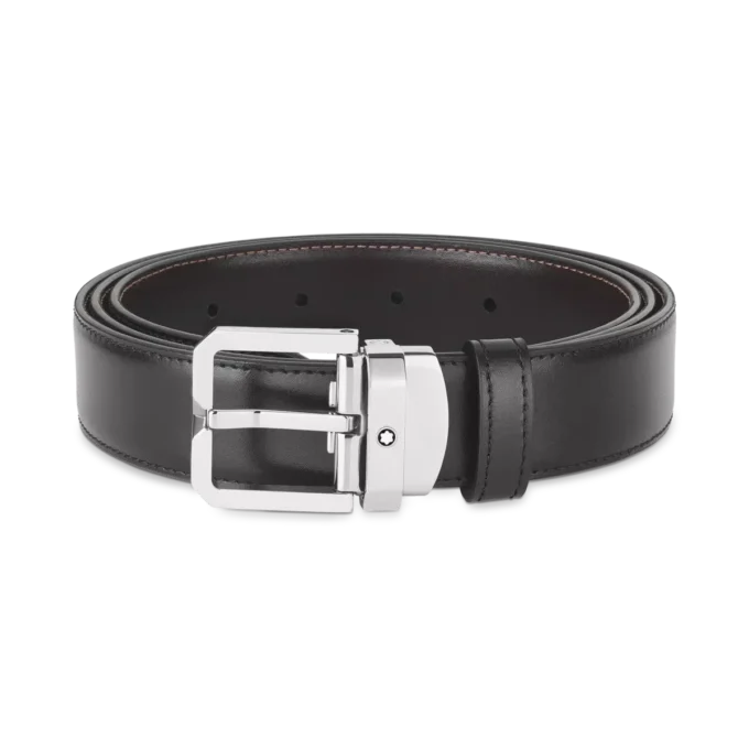 Curea reversibilă din piele neagră/maro de 30 mm Curea reversibilă din piele neagră/maro de 30 mm