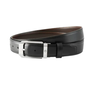 Curea reversibilă din piele negru/maro de 30 mm