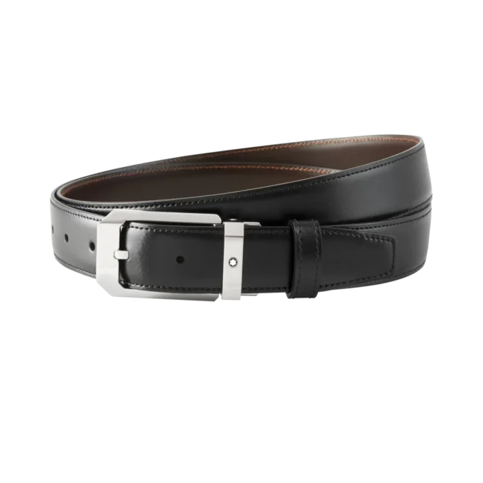 Curea reversibilă din piele negru/maro de 30 mm Curea reversibilă din piele negru/maro de 30 mm