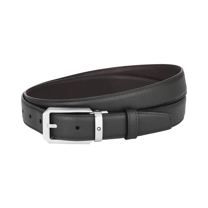 Curea reversibilă din piele negru/maro de 30 mm Curea reversibilă din piele negru/maro de 30 mm