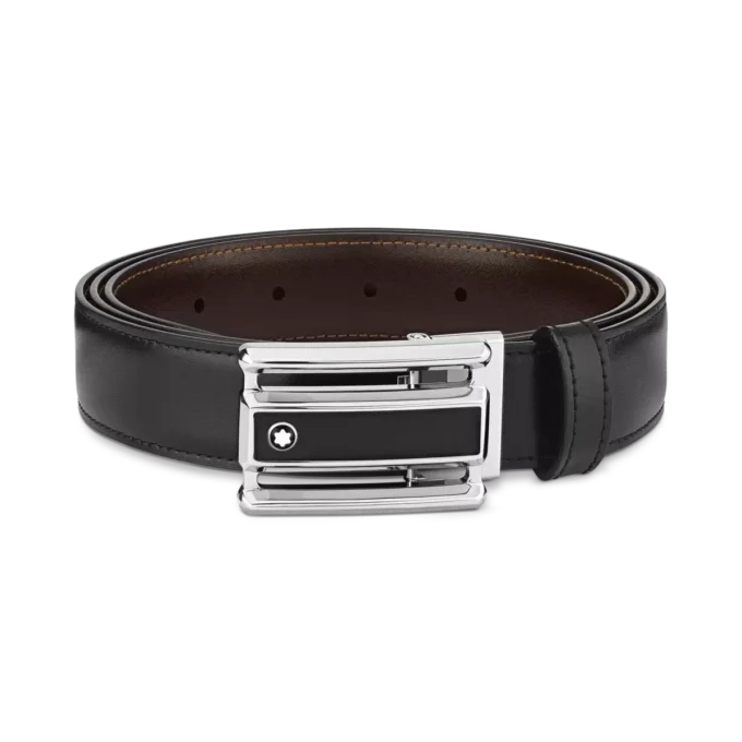 Curea reversibilă din piele negru/maro de 30 mm Curea reversibilă din piele negru/maro de 30 mm